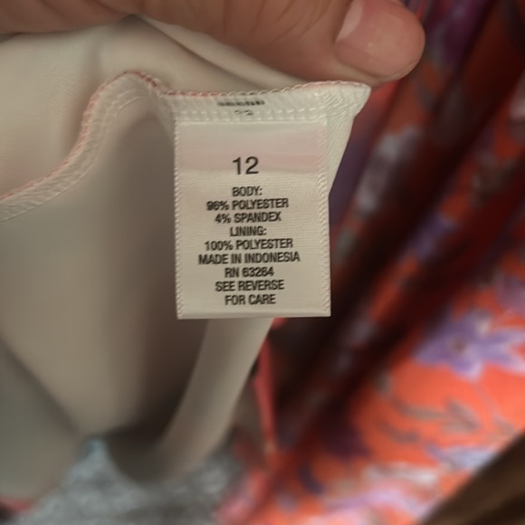 Roz and Ali, dress, water color floral print, back zippered, midi - Picture 8 of 8